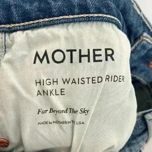 Mother Superior Denim High Waisted Rider Far Beyond the Sky Straight Leg Size 27 - Picture 10 of 15